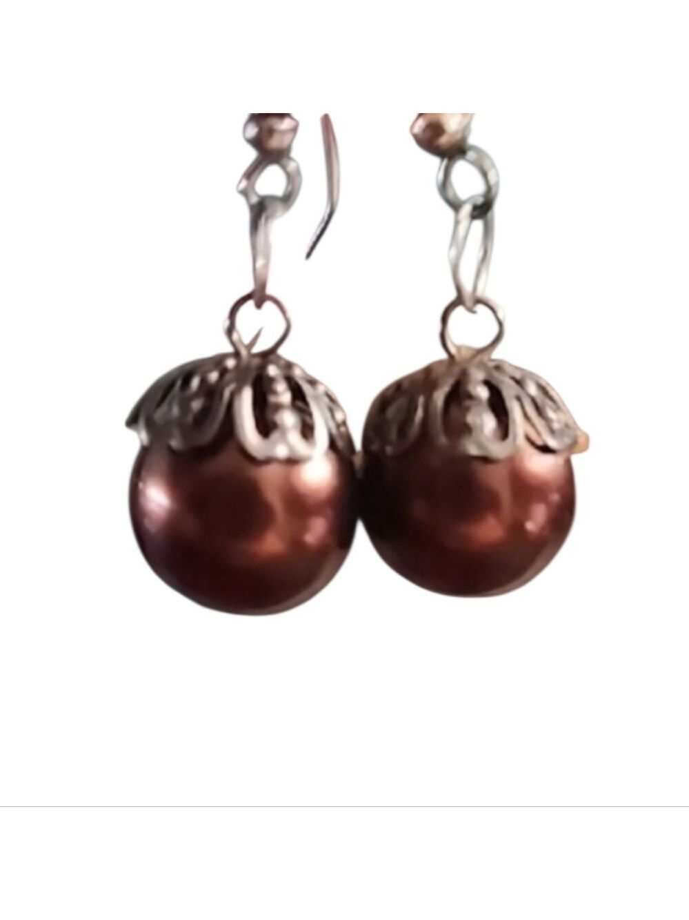💥4 for $20💥Elegant Silver and Brown Dangle Earrings